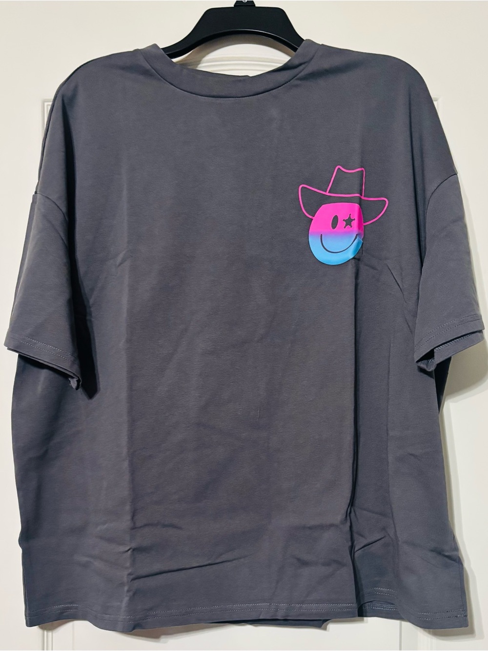 Blue Velvet Charcoal Crewneck Tee with Country Grachics